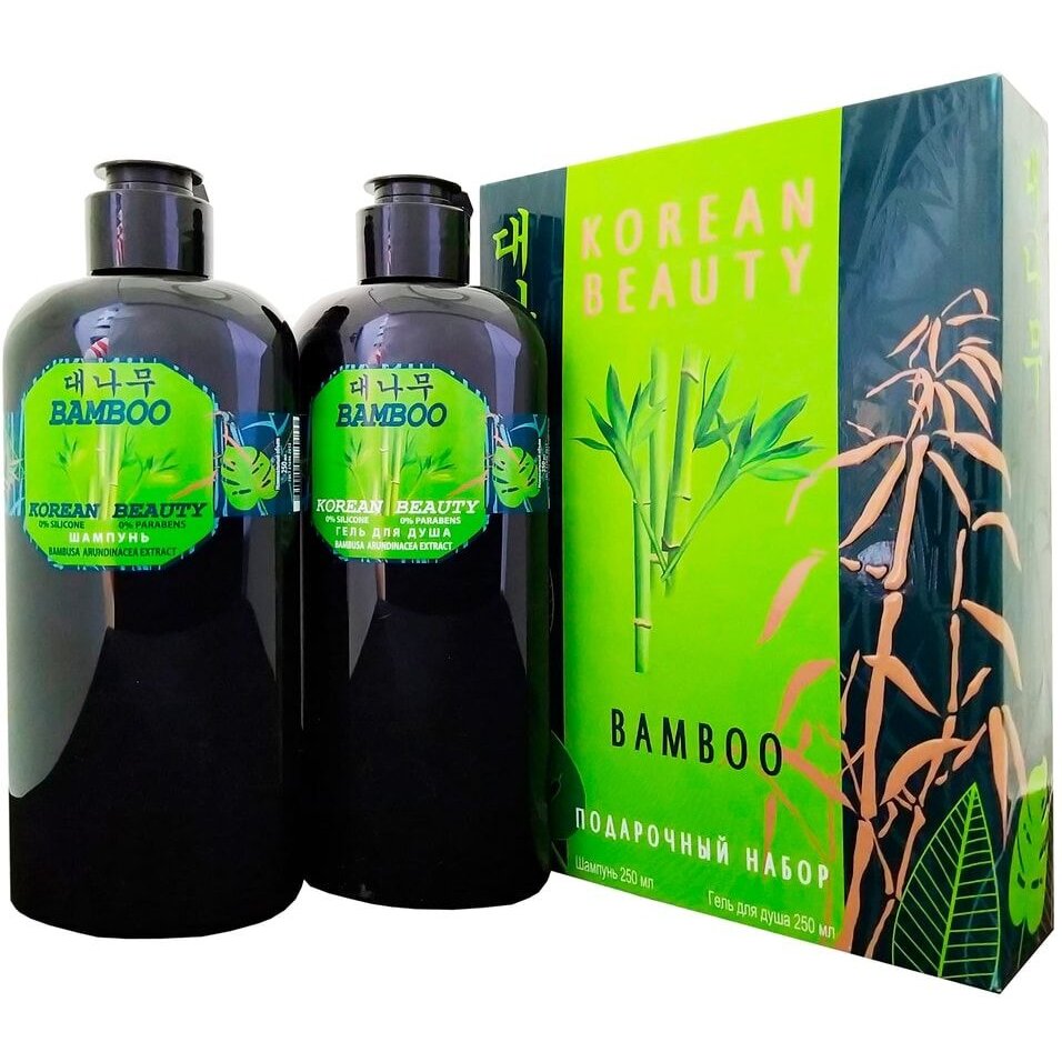 Подарочный набор Korean Beauty Бамбук: гель для душа 250 мл + шампунь 250 мл