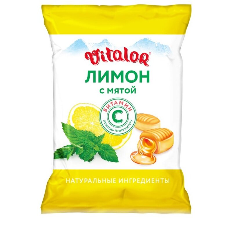 Карамель Виталор Лимон/мята+Витамин С 60 г