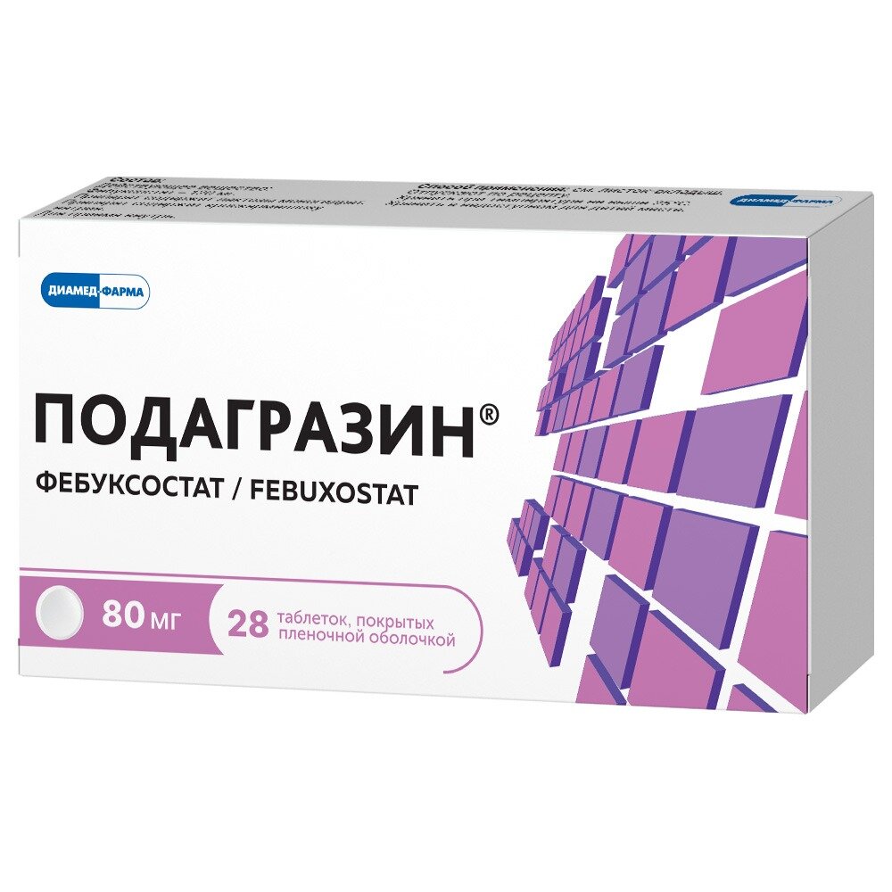 Подагразин таблекти 80 мг 28 шт.