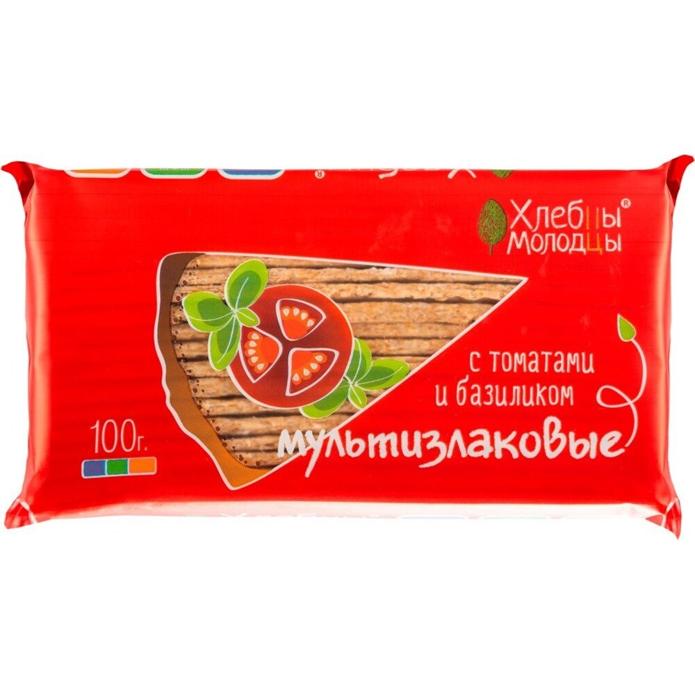 Хлебцы-молодцы мультизлаковые с томатом и базиликом 100 г