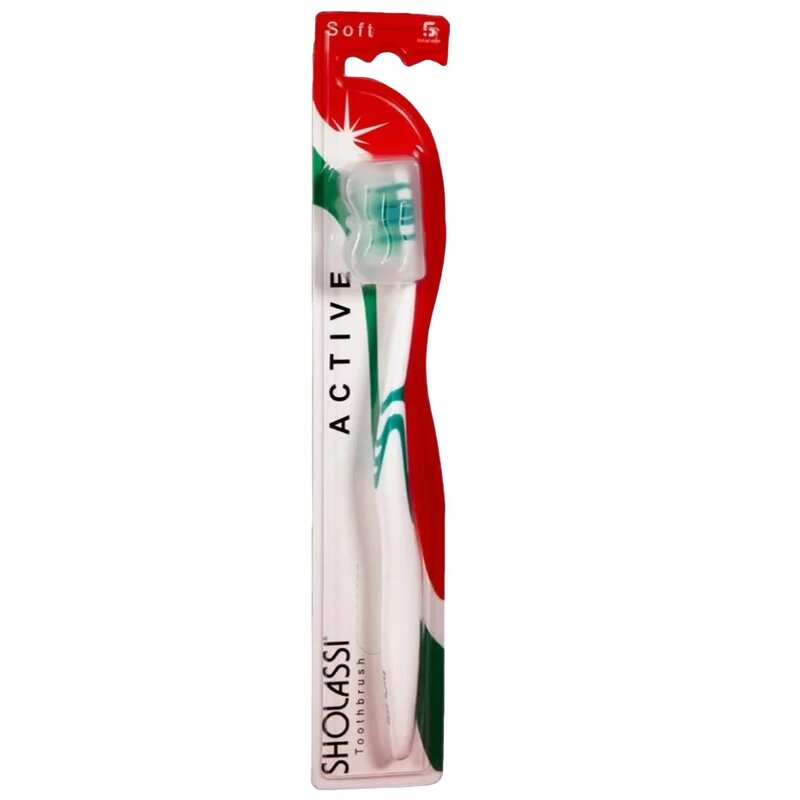 Зубная щетка Sholassi Thoothbrush Active Soft для взрослых цвет в ассортименте 1 шт.