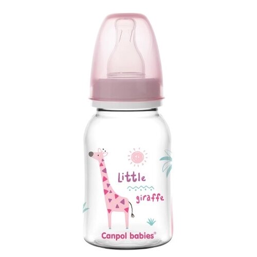 Бутылочка 0+ africa Canpol babies розовый арт. 88/850 120 мл