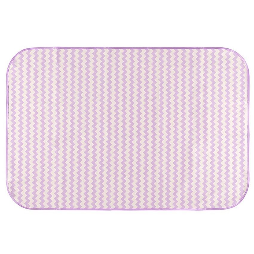 Рокси Кидс (Roxy-Kids) с пвх-покрытием резинками-держателями 68х100см r-0075 сиреневые зигзаги