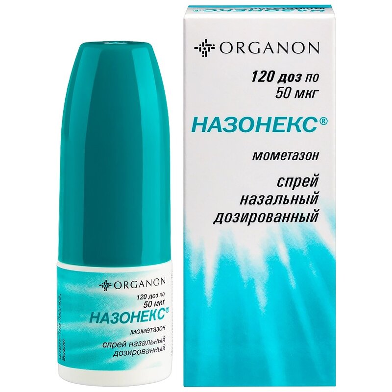 Назонекс спрей назальный 50 мкг/доза 120 доз 1 шт.