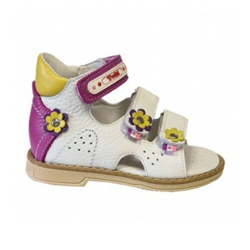 Сандалеты ортопедические малосложные 2-белый Тривес tw-123 с открытым носком размер 18