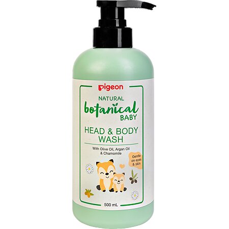 Гель для купания и мытья головы и тела Natural botanical baby Head&Body wash Pigeon/Пиджен 500мл