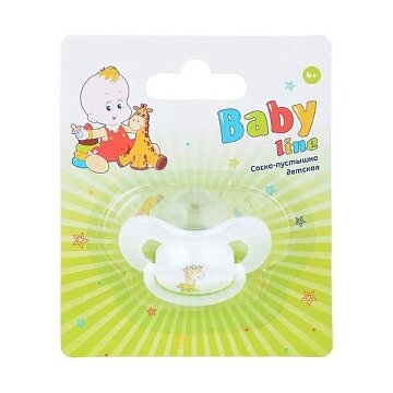 Соска-пустышка Babyline круглая с 6 мес.
