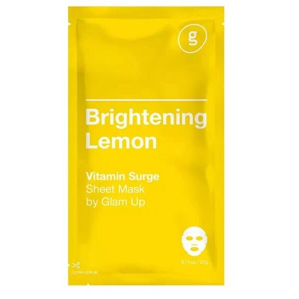 Маска для лица тканевая Glam up витаминная с экстрактом лимона 21 г