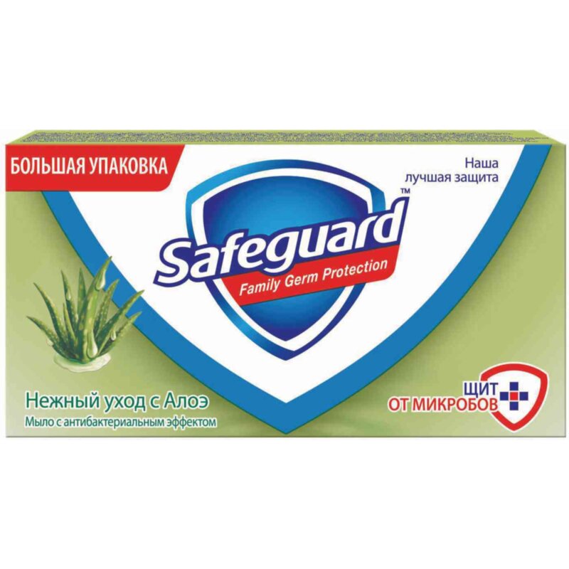 Мыло Safeguard антибактериальное Нежный уход с Алоэ 125 г 1 шт.