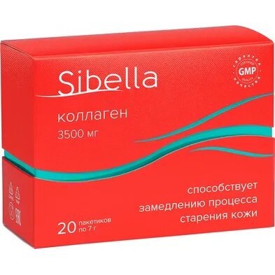 Коллаген Sibella порошок для приготовления раствора для приема внутрь 7 г 20 шт.