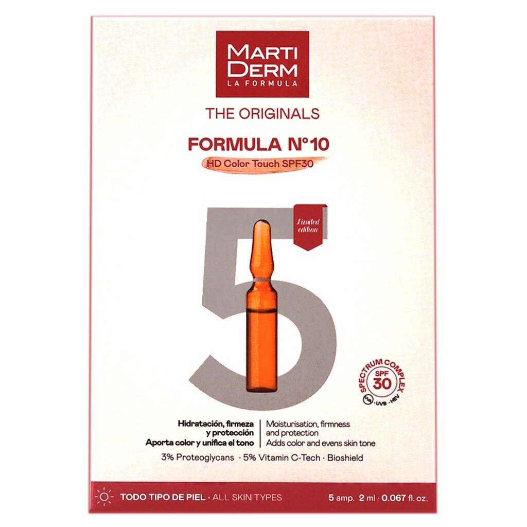 The Originals Formula MartiDerm HD Color Touch SPF30 ампулы 2 мл 5 шт.