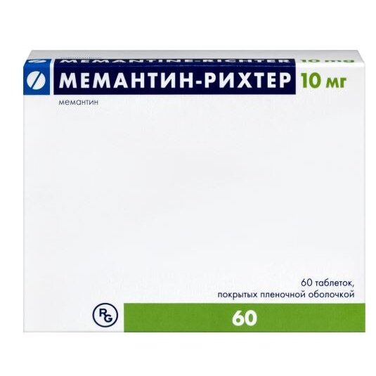 Мемантин-Рихтер таблетки 10 мг 60 шт.