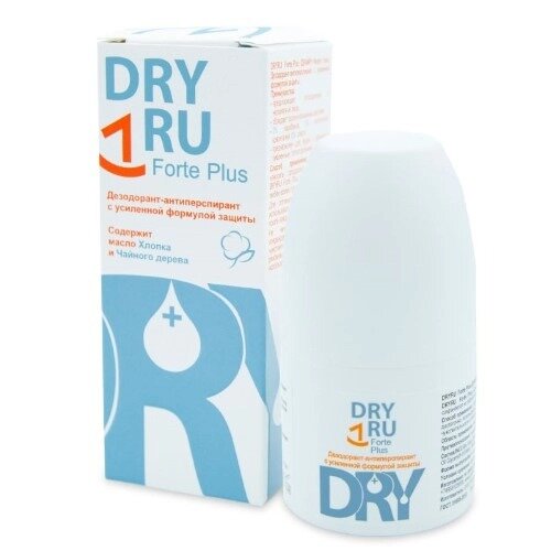 Дезодорант-антиперспирант Dry Ru Forte Plus с усиленной формулой защиты 50 мл