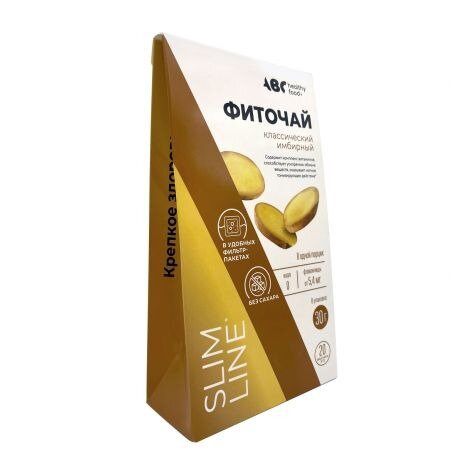 Чай имбирный ABC Healthy Food классический крепкое здоровье фильтр-пакеты 20 шт.