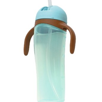 Поильник высокий Pigeon с трубочкой голубой 330 мл