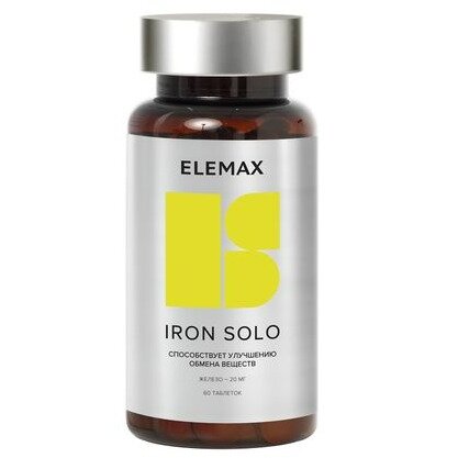 Железо соло Elemax таблетки 500 мг 60 шт.