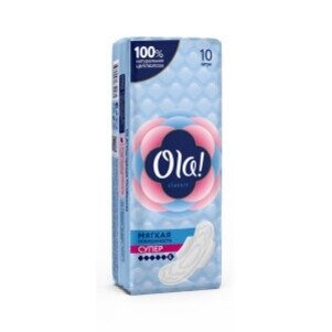 Прокладки Ола (Ola) Classic Wings Super Singles мягкая поверхность 10 шт.