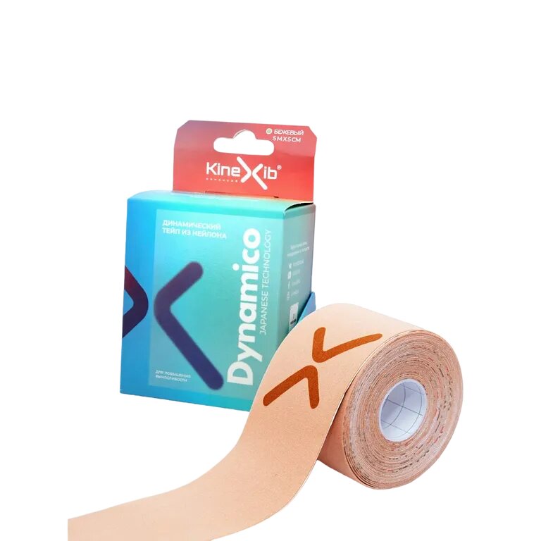 Тейп кинезио восстанавливающий бежевый Neo Dynamico Kinexib 5х500см