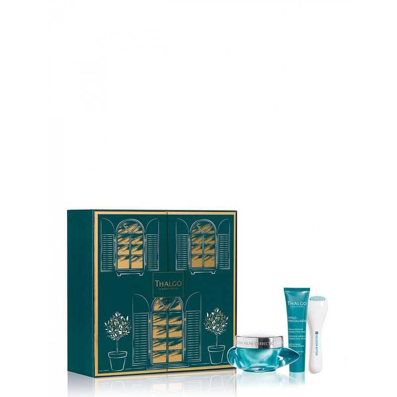 Набор Thalgo Hyalu-Procollagene подарочный крем 50 мл+сыворотка 30 мл+массажер роликовый