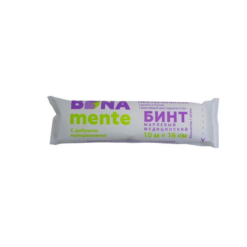 Бинт марлевый Bona Mente! нестерильный 10 м х 16 см