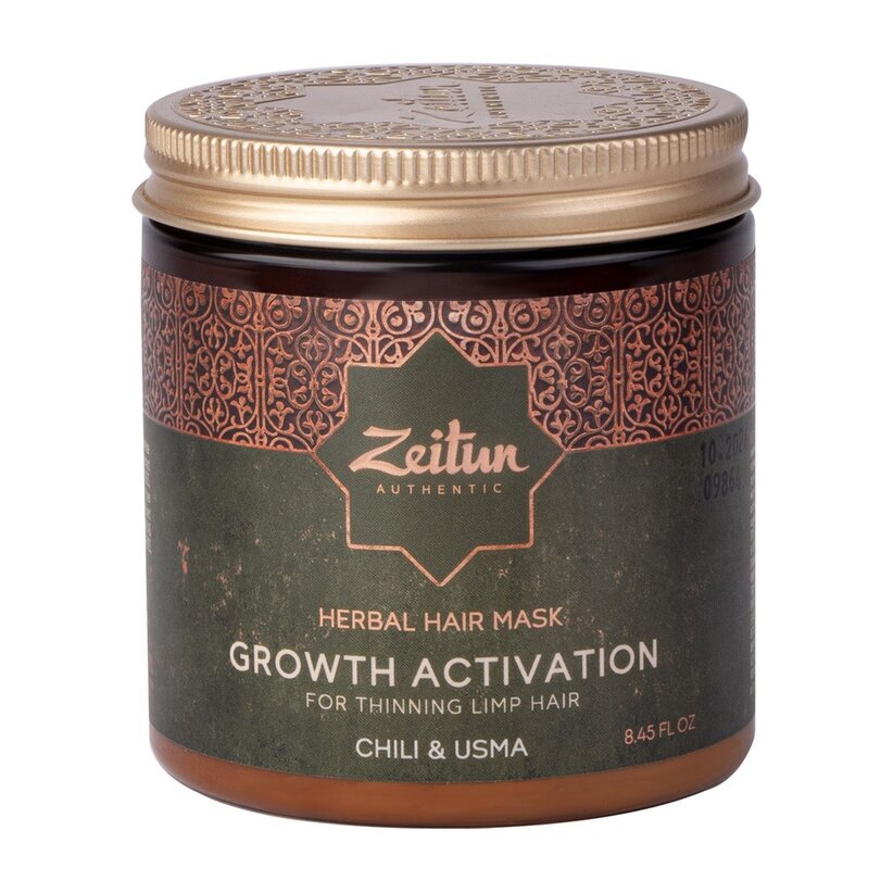 Фито-маска Zeitun для роста волос разогревающая с экстрактом перца 250 мл
