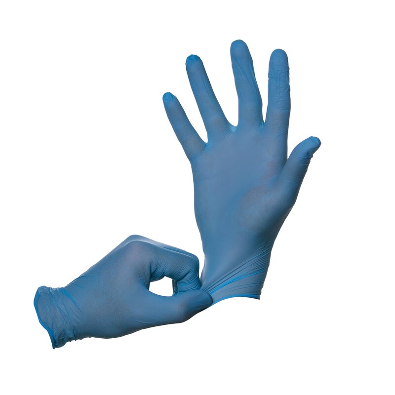 Перчатки Sfm смотровые одноразовые нестерильные латексные неопудренные цвет голубой р.L 100 шт.