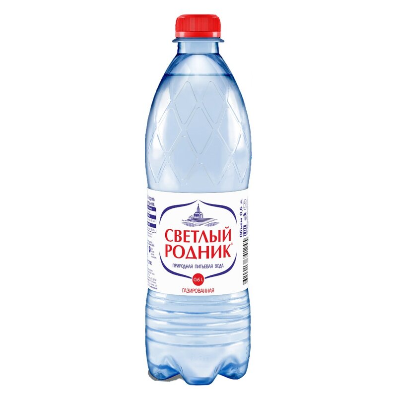 Вода Светлый родник питьевая газированная 0,5 л