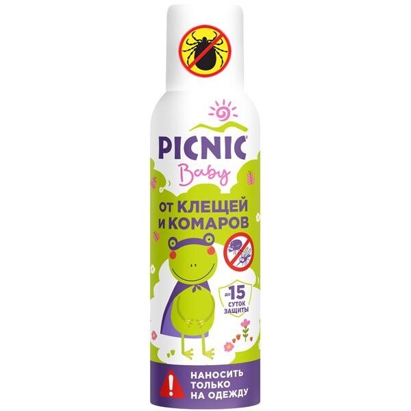 Детский аэрозоль от комаров и клещей Пикник (Picnic) Baby 125 мл