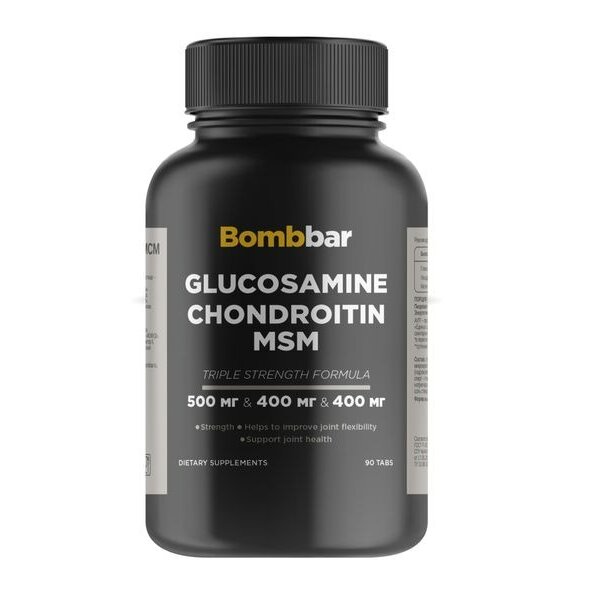 Глюкозамин+Хондроитин МСМ Bombbar таблетки 1580 мг 90 шт.