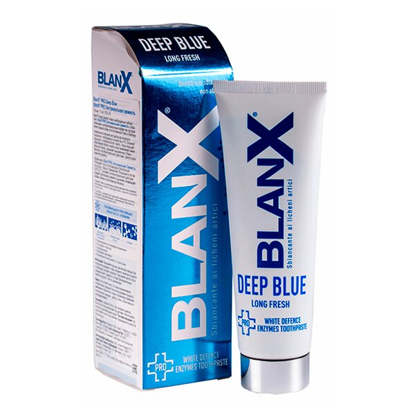 Зубная паста Blanx Pro Deep Blu Экстремальная свежесть 75 мл