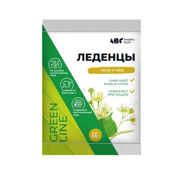 Карамель леденцовая ABC healthy food с вит.с липа мед 60 г