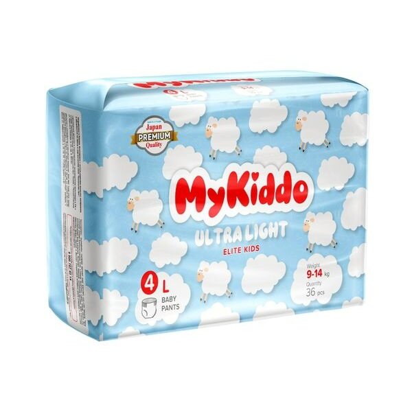 Подгузники-трусики для детей ультратонкие Elite Kids MyKiddo 9-14 кг 36 шт. р.L