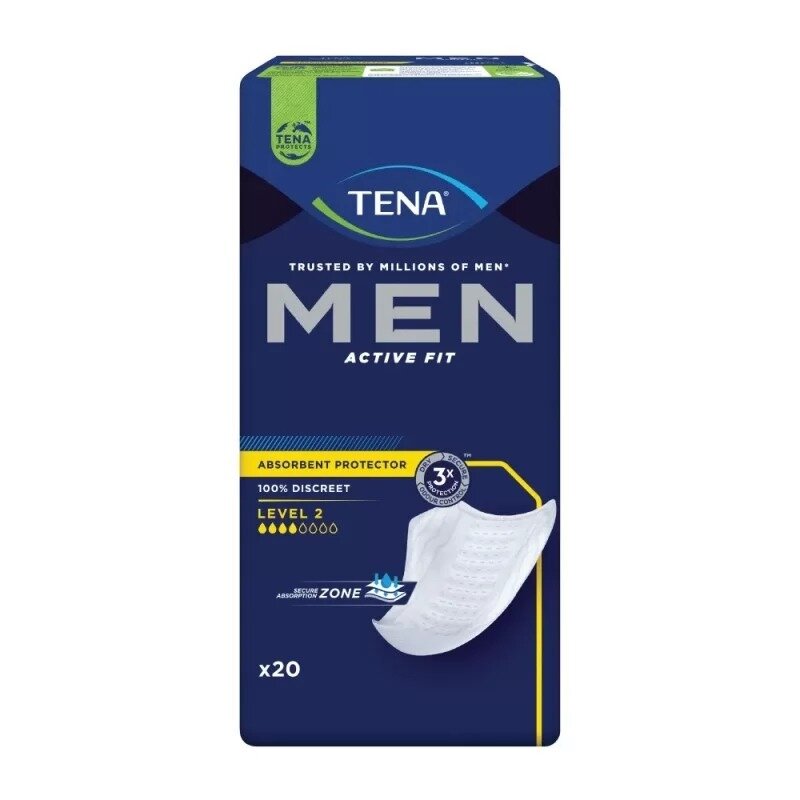 Прокладки урологические для мужчин Тена (TENA) Men Active Fit Level 2 20 шт.