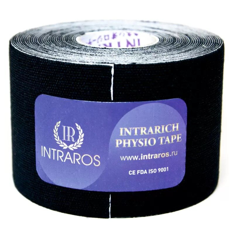 Тейп спортивный Intrarich physio-tape черный 5 см х 5 м 1 шт.