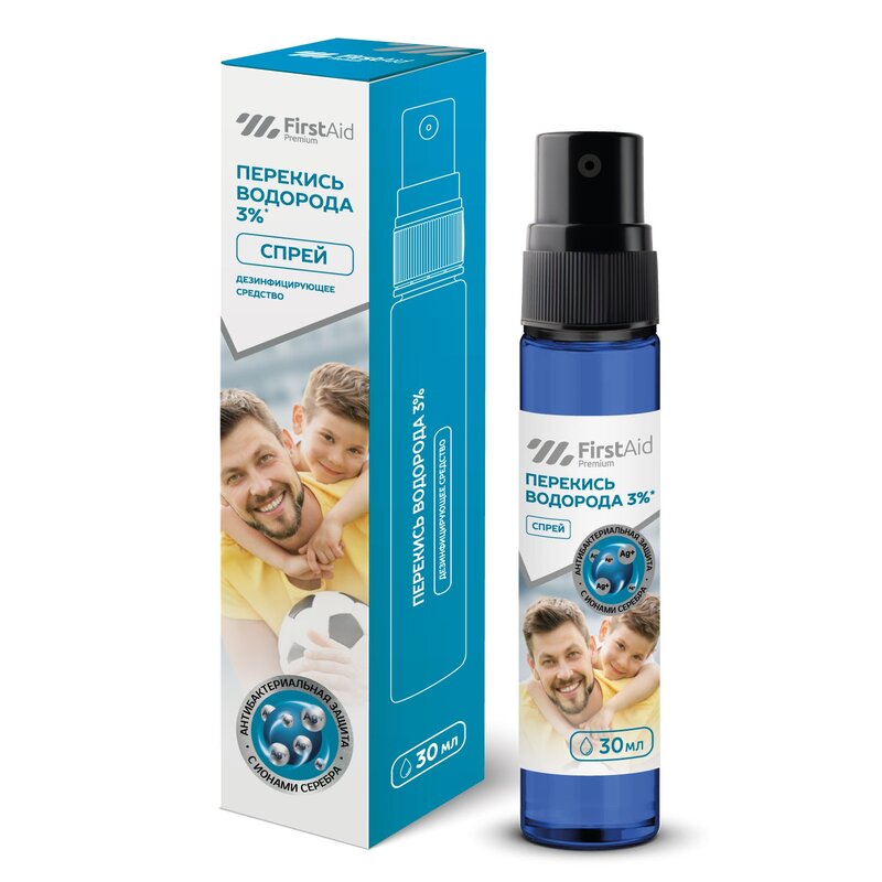Перекись водорода актив с ионами серебра Ферстэйд премиум спрей 30 мл