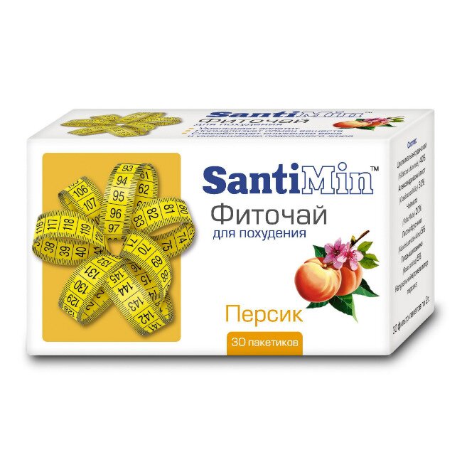 Фиточай для похудения Сантимин персик фильтр-пакеты 2 г 30 шт.