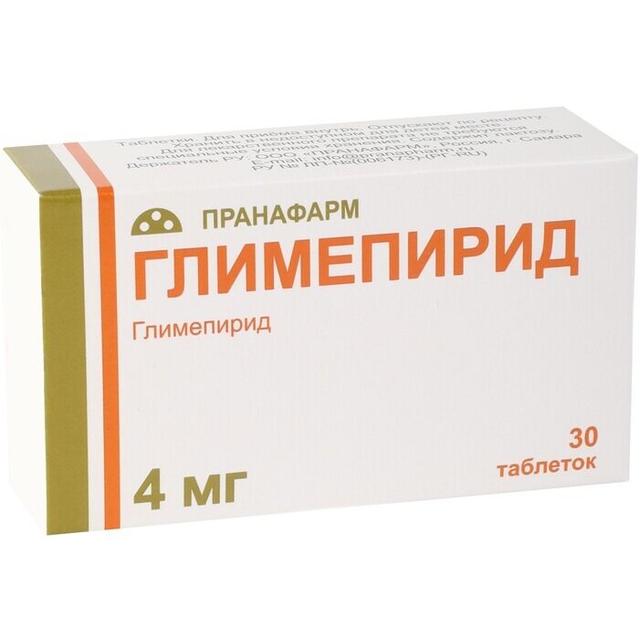 Глимепирид-Прана таблетки 4 мг 30 шт.