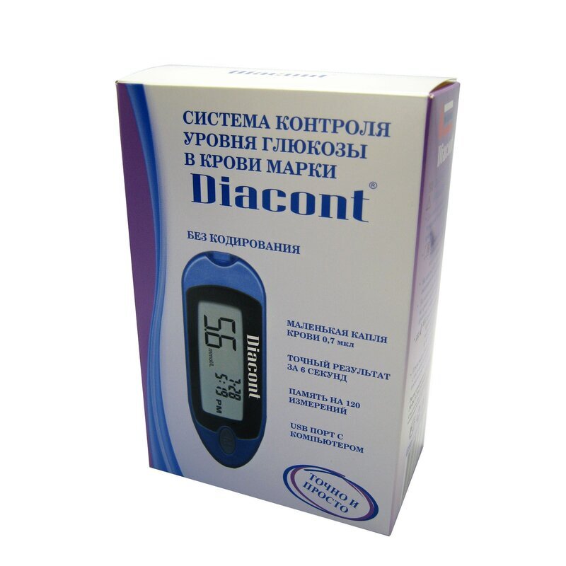 Глюкометр Diacont (Диаконт) Компакт портативный с принадлежностями