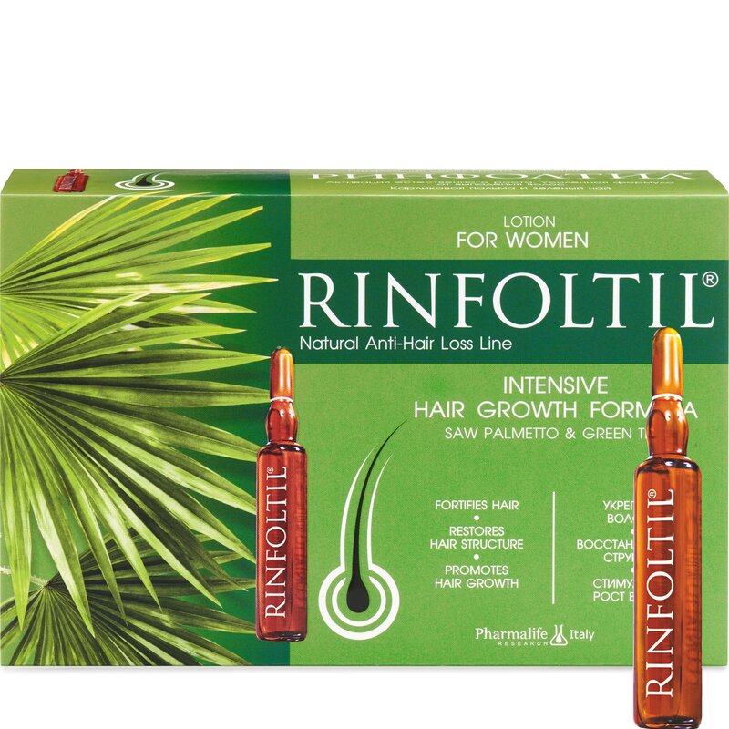 Лосьон для женщин Rinfoltil (Ринфолтил) Усиленная формула от выпадения волос 10 мл 10 шт.