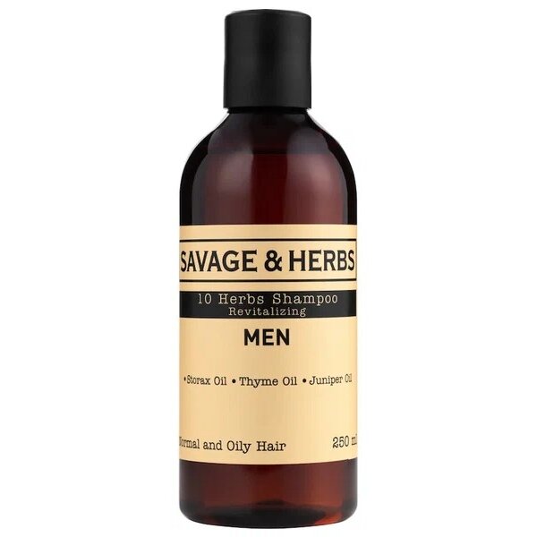 Шампунь для волос мужской Savage&Herbs восстанавливающий 250 мл