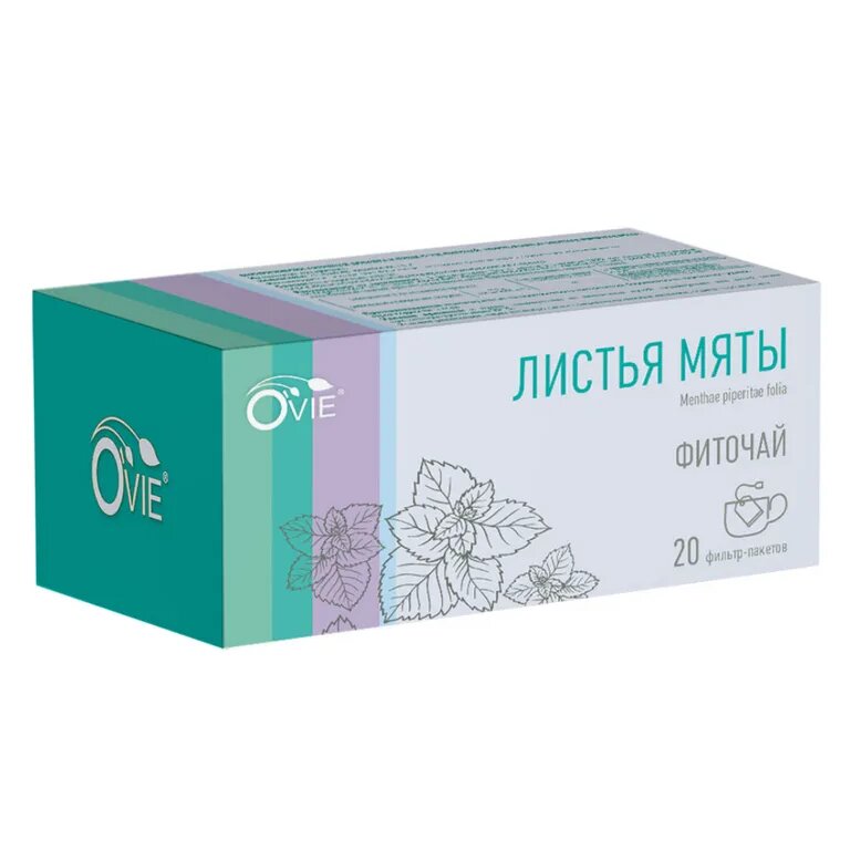 Мяты листья фиточай Ови (Ovie) ф/п 1,5 г 20 шт.