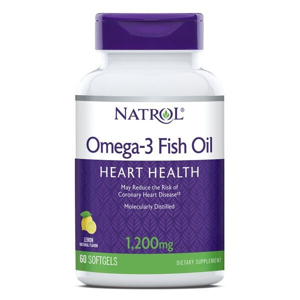 Омега-3 Рыбий жир 1200мг Natrol капсулы мягкие 1815мг 60шт