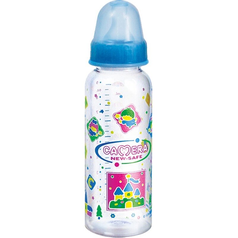 Рожок Camera с силиконовой соской буквы/цифры 240 мл 51759