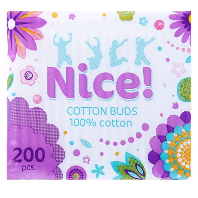 Ватные палочки Nice пакет 200 шт.