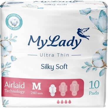 Прокладки ультратонкие My Lady silky soft размер M 10 шт.