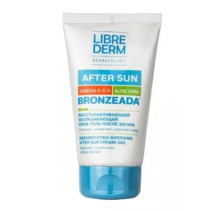 Крем-гель после загара Librederm Bronzeada восстанавливающий успокаивающий с омега 3-6-9 и алоэ вера 150 мл