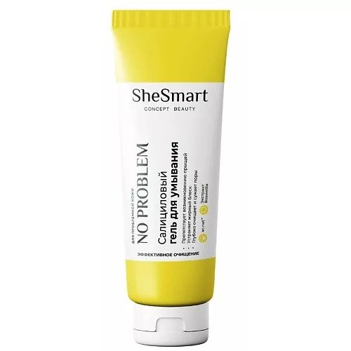 Гель для умывания салициловый SheSmart Noproblem для проблемной кожи 100 мл