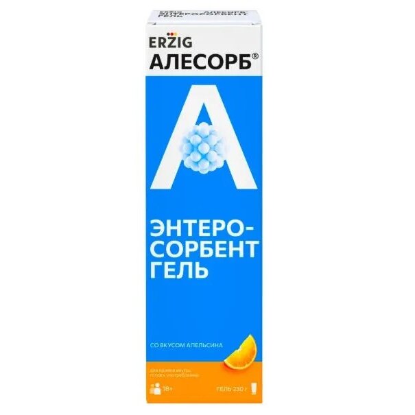 Алесорб энтеросорбент гель Апельсин 230 г