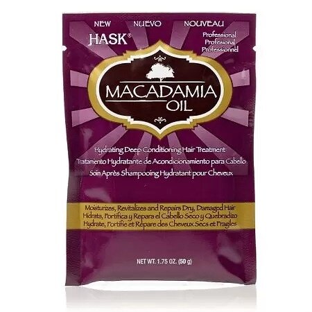 Маска для волос увлажняющая Hask с маслом макадамии 50 г