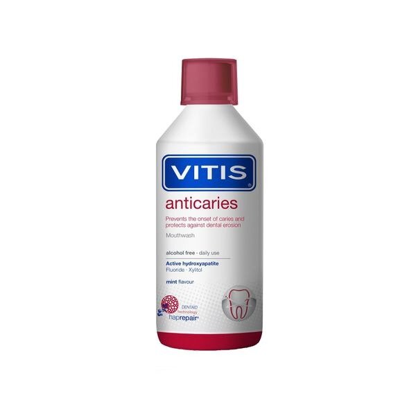 Ополаскиватель для полости рта Витис (Vitis) Anticaries для ежедневного использования вкус ментола 500 мл